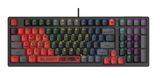 A4TECH Klawiatura mechaniczna Bloody S98 USB Sports Red (BLMS Red Switches) - A4TKLA47261