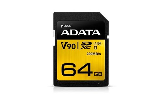 ADATA SD Premier ONE 64GB UHS 2/U3/CL10 290/260MB/s - ASDX64GUII3CL10-C
