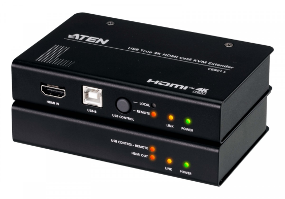 ATEN Przedłużacz KVM USB True 4K HDMI Cat6 - CE801-AT-G