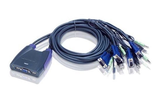 ATEN Przełącznik 4 portowy USB KVM Switch 1.8m CS64UZ-AT  - CS64UZ-AT