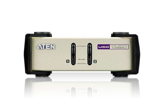 ATEN Biurkowy moduł KVM 2-portowy PS2 USB VGA CS82U  - CS82U