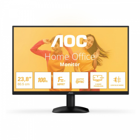 AOC Monitor 24B35HM2 23.8 cali VA 100Hz HDMI VGA  - 24B35HM2