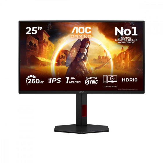 AOC Monitor 24.5 cala 25G4ZR Fast IPS 260Hz HDMIx2 DP Pivot - 25G4ZR