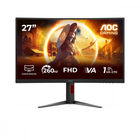 AOC Monitor 27 cali C27G4Z2 Curved VA 260Hz HDMIx2 DP HAS - C27G4Z2