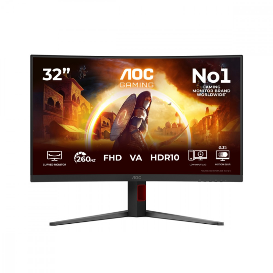 AOC Monitor 31.5 cala C32G4Z Curved VA 260Hz HDMI DP HAS Głośniki - C32G4Z