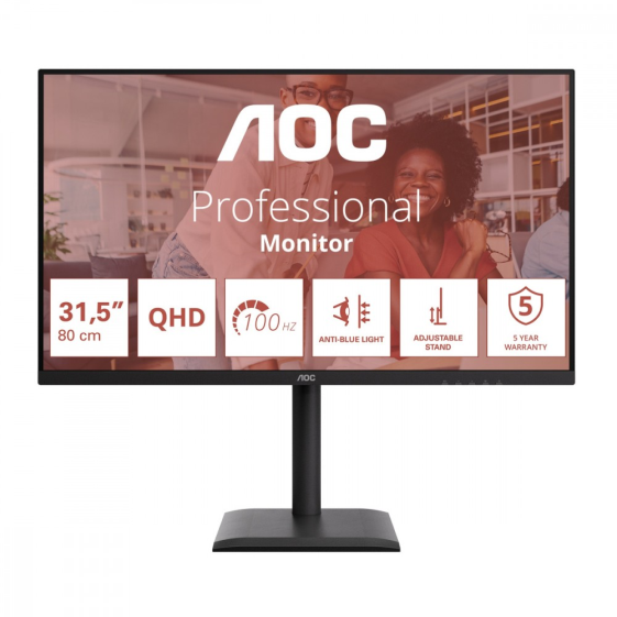 AOC Monitor 31.5 cala Q32E4U IPS 100Hz HDMIx2 DP Pivot Głośniki - Q32E4U