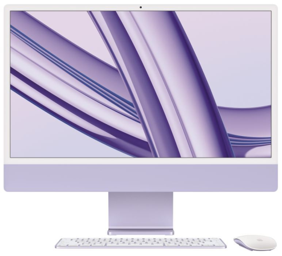 APPLE iMac 24 cale: M3 8/10, 8GB, 256GB - Fioletowy - Z19P000AT