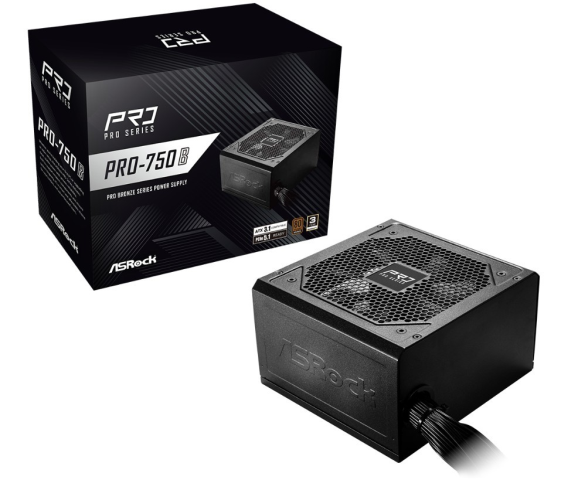 ASROCK Zasilacz PRO-750B 750W 80PLUS BRONZE NON MODULAR - PRO-750B