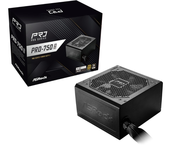 ASROCK Zasilacz PRO-750G 750W 80PLUS GOLD NON MODULAR - PRO-750G