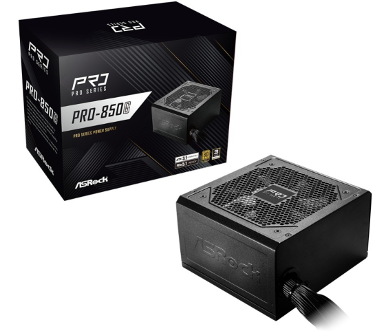 ASROCK Zasilacz PRO-850G 850W 80PLUS GOLD NON MODULAR - PRO-850G