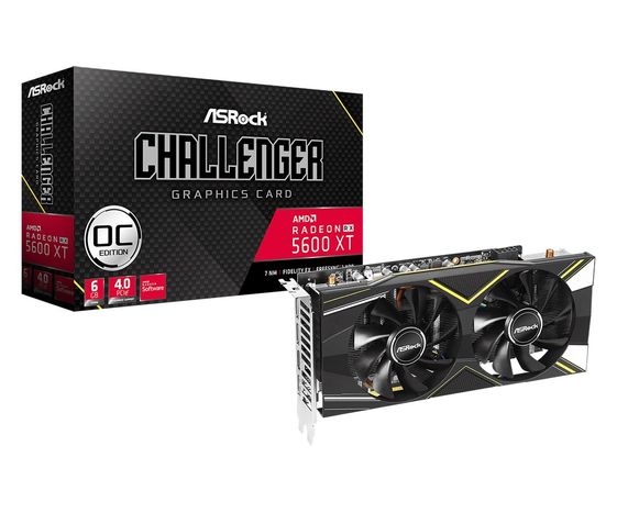 ASROCK Karta graficzna Radeon RX 5600 XT Challenger D 6G OC 192bit GDDR6 HDMI/3DP - RX5600XT CLD 6GO