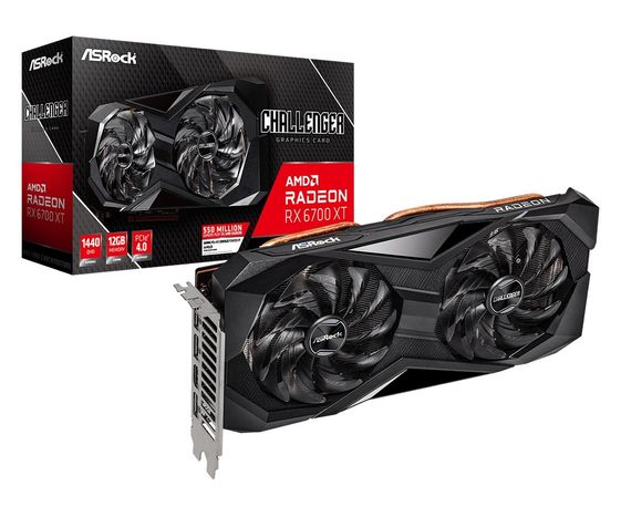ASROCK Karta graficzna RX 6700 XT Challenger D 12GB 192bit GDDR6 3DP/HDMI  - RX6700XT CLD 12G