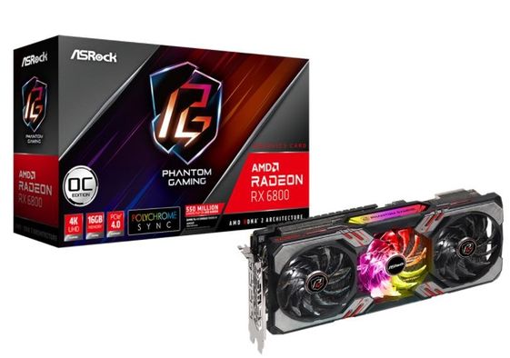 ASROCK Karta graficzna Radeon RX 6800 Phantom Gaming D 16GB OC 256bit 3DP/HDMI - RX6800 PGD 16GO