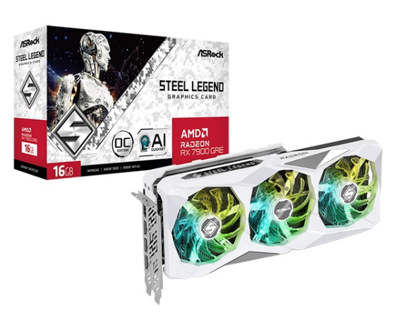 ASROCK Karta graficzna RX 7900 GRE STEEL LEGEND 16GB OC GDDR6 256bit  - RX7900GRE SL 16GO