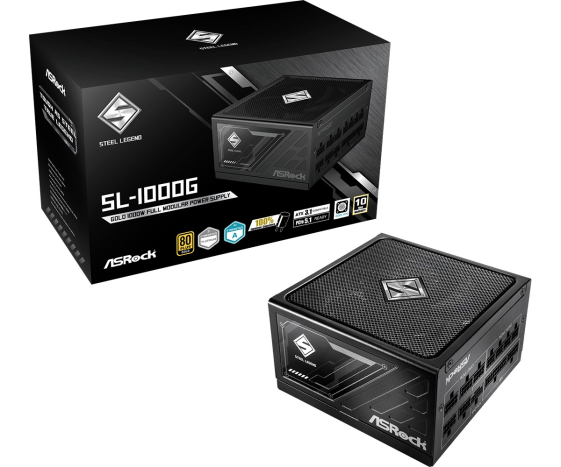ASROCK Zasilacz SL-1000G 1000W 80PLUS GOLD modularny - SL-1000G