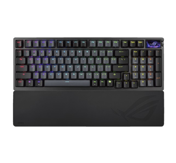 ASUS Klawiatura gamingowa ROG Azoth 96 M901 BT/RF/USB-C/OLED/Wrist/Black  - 90MP040H-BKUA20