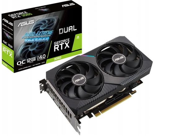 ASUS Karta graficza RTX 3060 DUAL OC V2 12GB GDDR6 192bit 3DP/HDMI  - DUAL-RTX3060-O12G-V2