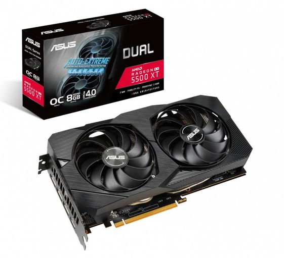ASUS Karta graficzna Radeon DUAL RX 5500 XT OC 8G EVO GDDR6 128bit HDMI/DP3 - DUAL-RX5500XT-O8G-EVO
