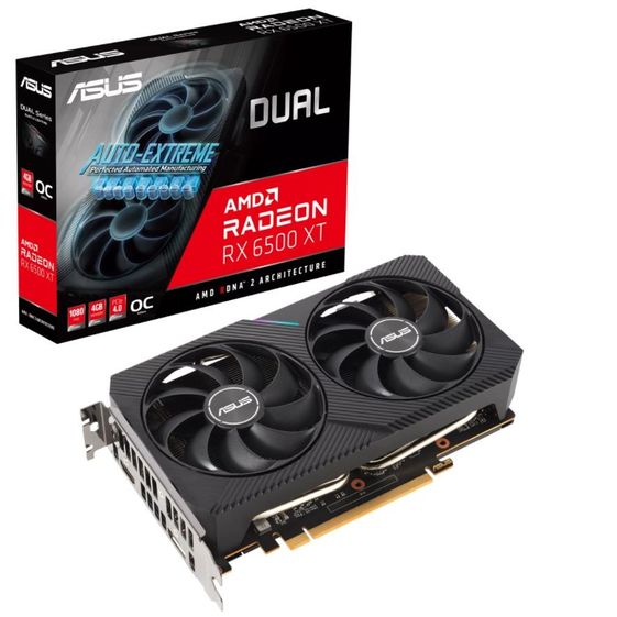 ASUS Karta graficzna Radeon RX 6500XT DUAL OC 4GB GDDR6 64bit DP/HDMI  - DUAL-RX6500XT-O4G