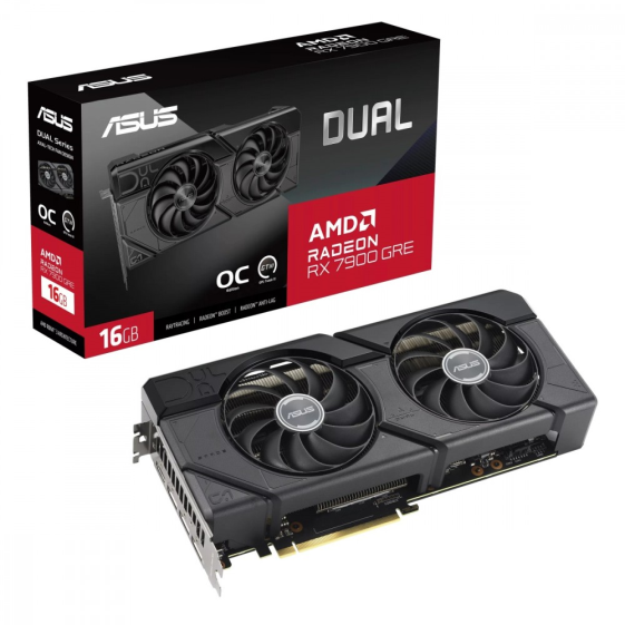 ASUS Karta graficzna Radeon RX 7900 GRE DUAL OC 16G GDDR6 256bit 3DP - DUAL-RX7900GRE-O16G