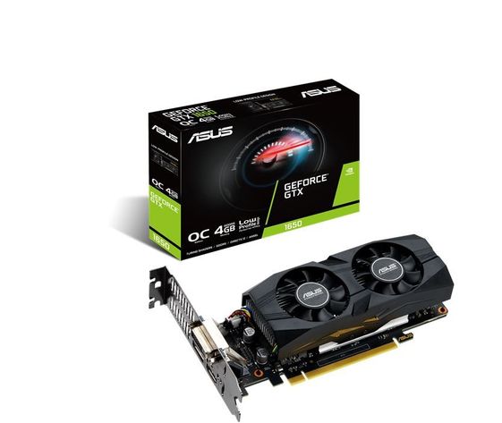 ASUS Karta graficzna GeForce GTX 1650 OC 4G Low Profile 128BIT GDDR5 HDMI/DVI  - GTX1650-O4G-LP-BRK