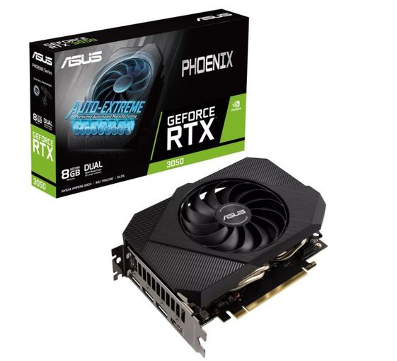 ASUS Karta graficzna GeForce RTX 3050 Phoenix 8GB GDDR6 128bit 3DP/HDMI - PH-RTX3050-8G