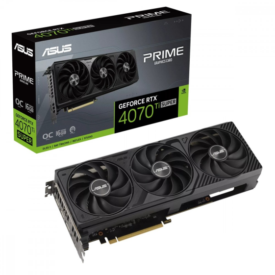 ASUS Karta graficzna GeForce RTX 4070 Ti Super OC 16G Prime GDDR6X HDMI/3DP - PRIME-RTX4070TIS-O16G
