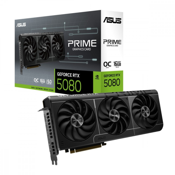 ASUS Karta graficzna GeForce RTX 5080 Prime OC 16GB GDDR7 256bit 3DP/HDMI - PRIME-RTX5080-O16G