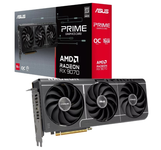 ASUS Karta graficzna RX 9070 PRIME EVO OC 16 GB GDDR6 256bit DP/HDMI - PRIME-RX9070-O16G-EVO