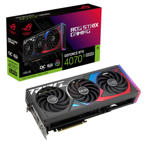 ASUS Karta graficzna GeForce RTX 4070 TI SUPER 16G OC GDDRX6 256bit - ROG-STRIX-RTX4070TIS-O16G-GAMING
