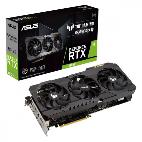 ASUS Karta graficzna RTX 3060 Ti TUF Gaming 8GB GDDR6X 256bit 3DP  - TUF-RTX3060TI-8GD6X-GAMING