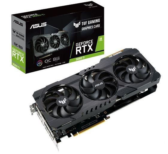 ASUS Karta graficzna GeForce RTX 3060Ti TUF Gaming OC 8GB GDDR6 256bit 3DP/2HDMI - TUF-RTX3060TI-O8G-GAMING