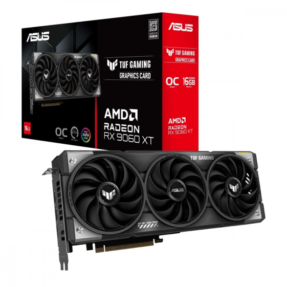 ASUS Karta graficzna Radeon RX 9060 XT TUF Gaming 16GB GDDR6 OC - TUF-RX9060XT-O16G-GAMING