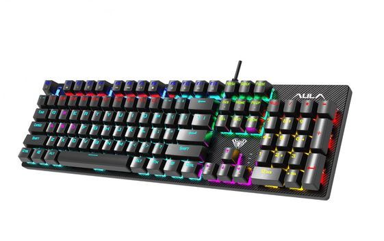 AULA GAMING Retribution Mechaniczna klawiatura dla graczy Niebieskie przełączniki  - 316527