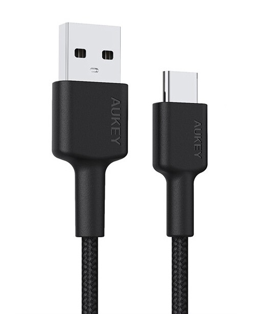 AUKEY CB-CA2 OEM Kabel nylonowy Quick Charge USB C-USB A | FCP | AFC | 2m | 5 Gbps | 3A | 60W PD | 20V - CB-CA2 OEM