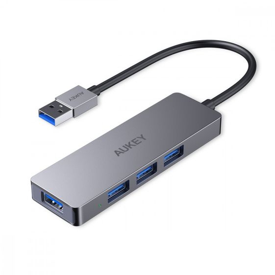AUKEY CB-H36 aluminiowy HUB USB-A | Ultra Slim | 4w1 | 4xUSB 3.0 | 5Gbps - CB-H36