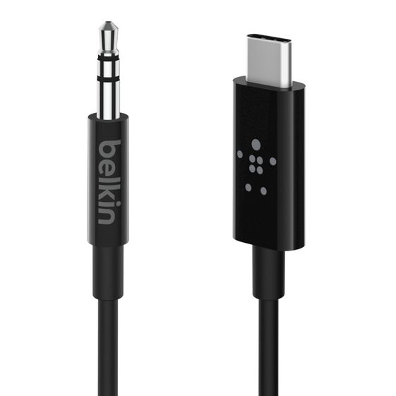 BELKIN Adapter przejsciówka USB-C do 3,5mm Audio 0,9m czarny - F7U079bt03-BLK
