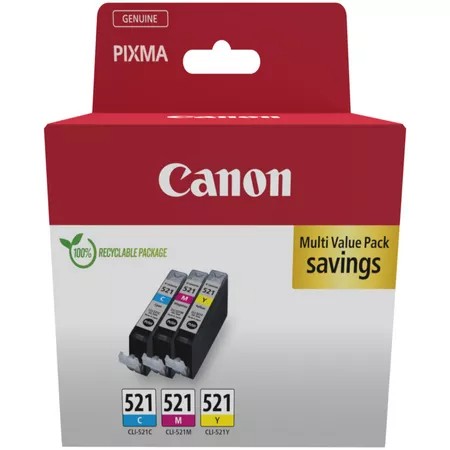 CANON Tusz CLI-521 C/M/Y  MULTI 2934B015  - 2934B015