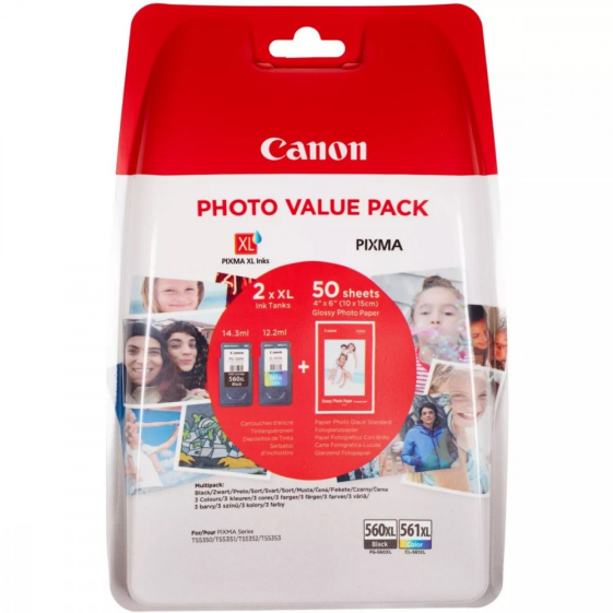 CANON Zestaw tuszy PG-560XL/CL-561XL z papierem fotograficznym - 3712C004