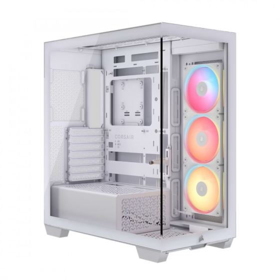 CORSAIR Obudowa 3500X LXR LINK TG Mid-Tower Biała - CC-9011325-WW