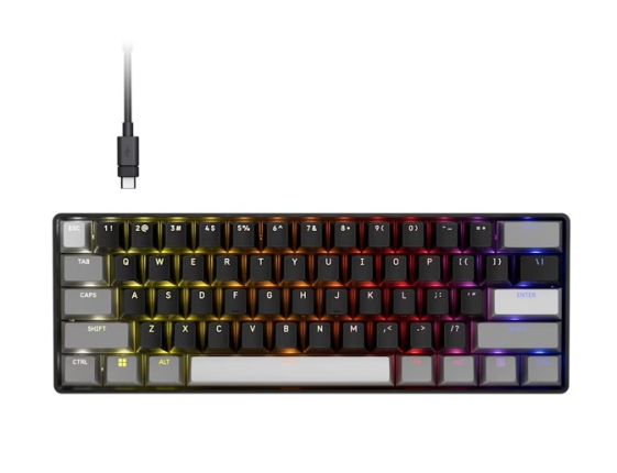 CORSAIR Klawiatura gamingowa Clipper Pro Mini 60 Core czarna - CH-979101J-NA