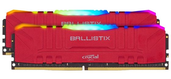 CRUCIAL Pamięć DDR4 Ballistix RGB 16/3600 (2* 8GB) CL16 Czerwona  - BL2K8G36C16U4RL