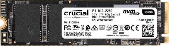 CRUCIAL Dysk SSD P1 500GB M.2 PCIe NVMe 2280 1900/950MB/s  - CT500P1SSD8