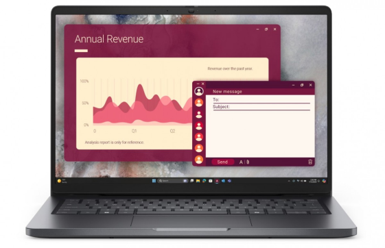 Laptop Dell Pro 14 PC14250 W11P C7 150U/16GB/512GB/FgrPr/FHD IR Cam&Mic/WLAN+BT|14.0 FHD+|BcklKb/3C/65W/3YPS Magnetite color, textured finish - BTO016_PC14250_EMEA