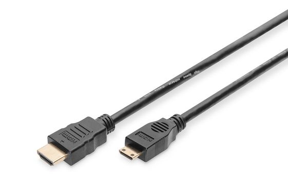DIGITUS Kabel połączeniowy HDMI HighSpeed 1080p 60Hz FHD Typ HDMI A/HDMI C M/M 3m Czarny  - AK-330106-030-S