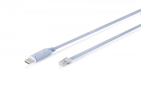 DIGITUS Kabel adapter do konsoli USB-A 2.0 męski do RJ45 | Chipset FTDI (FT232RNL) | jasnoniebieski | 1.8m - DA-70173