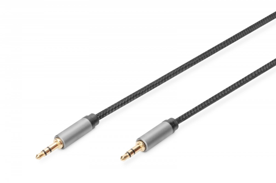 DIGITUS Kabel połączeniowy audio MiniJack Stereo Typ 3.5mm/3.5mm M/M nylon 1,8m - DB-510110-018-S