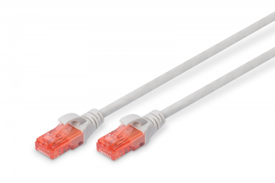 DIGITUS Patch cord nieekranowany U/UTP Kat.6 AWG 26/7 miedź LSOH 10,0m Szary  - DK-1617-100