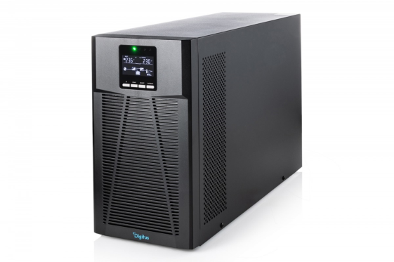 DIGITUS Zasilacz awaryjny UPS Online Tower 19" LCD 2000VA/2000W 4x12V/9Ah 8xC13 1xC14 USB RS232 RJ45 GŁ.460mm - DN-170131