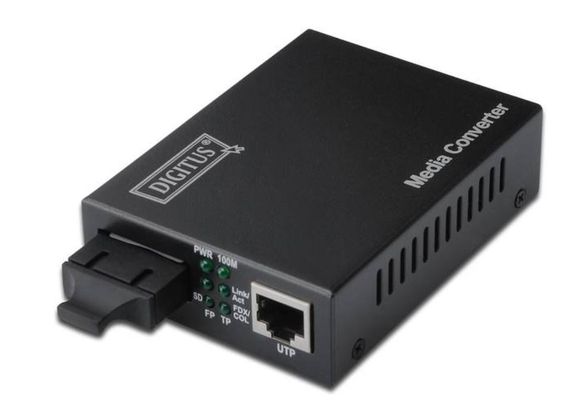 DIGITUS Media konwerter 100Base-TX do 100Base-FX Duplex SC SM 20km 1310nm  - DN-82021-1